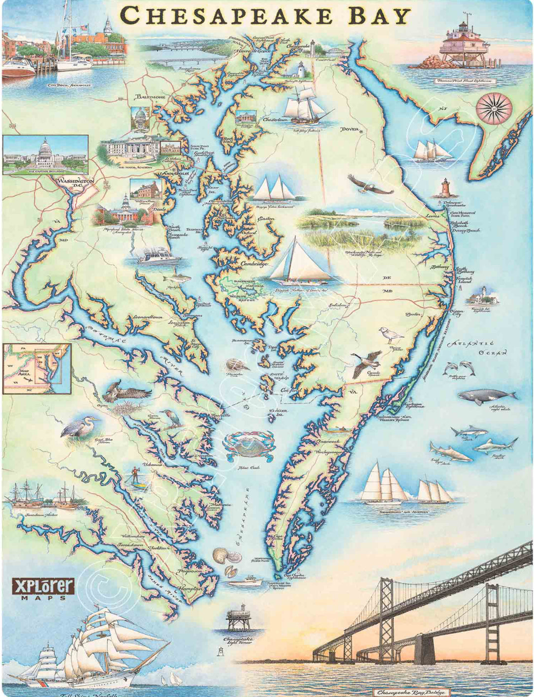 CHESAPEAKE BAY WOODEN SIGN