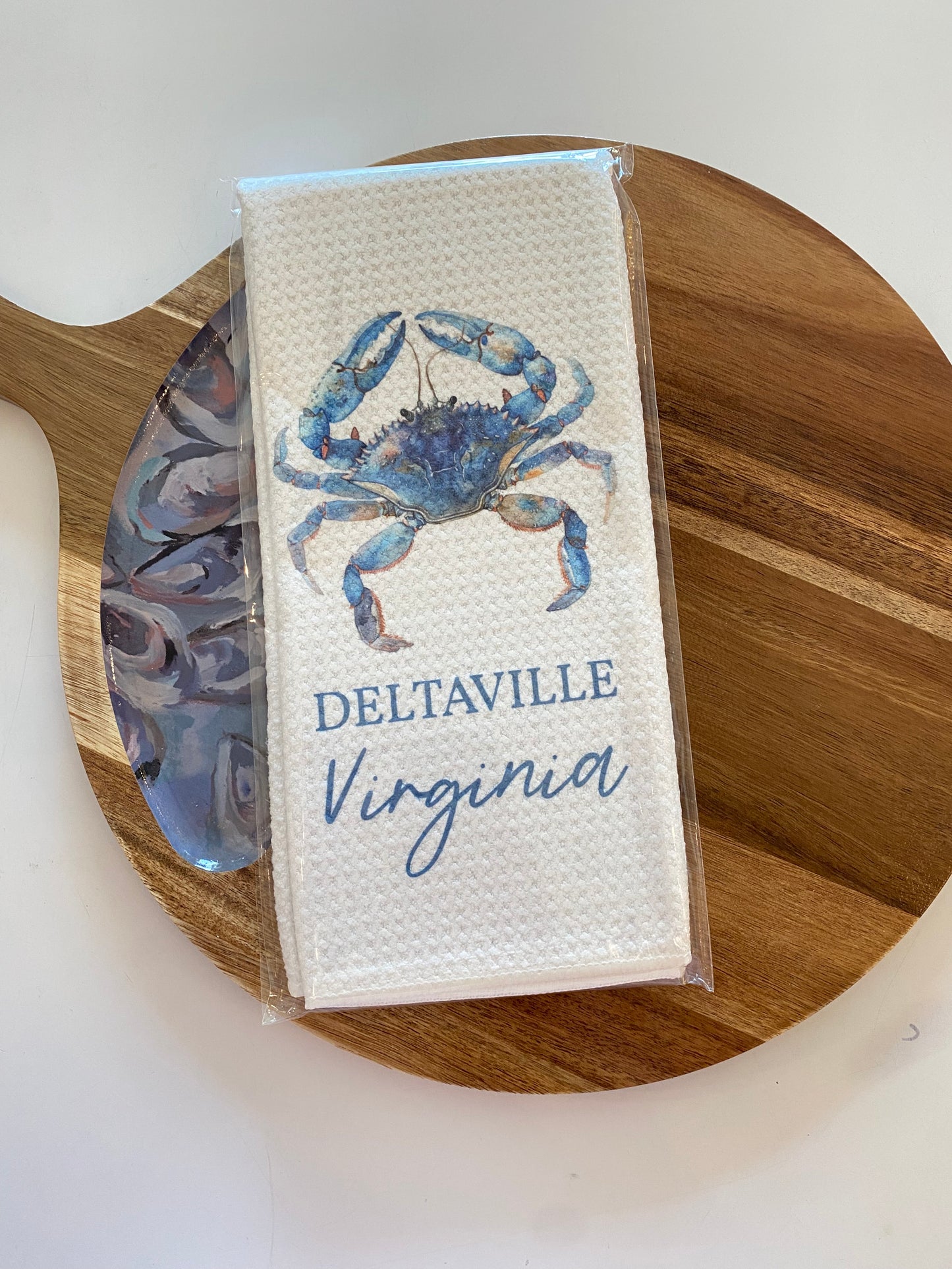 CRAB TOWEL WITH TOWN