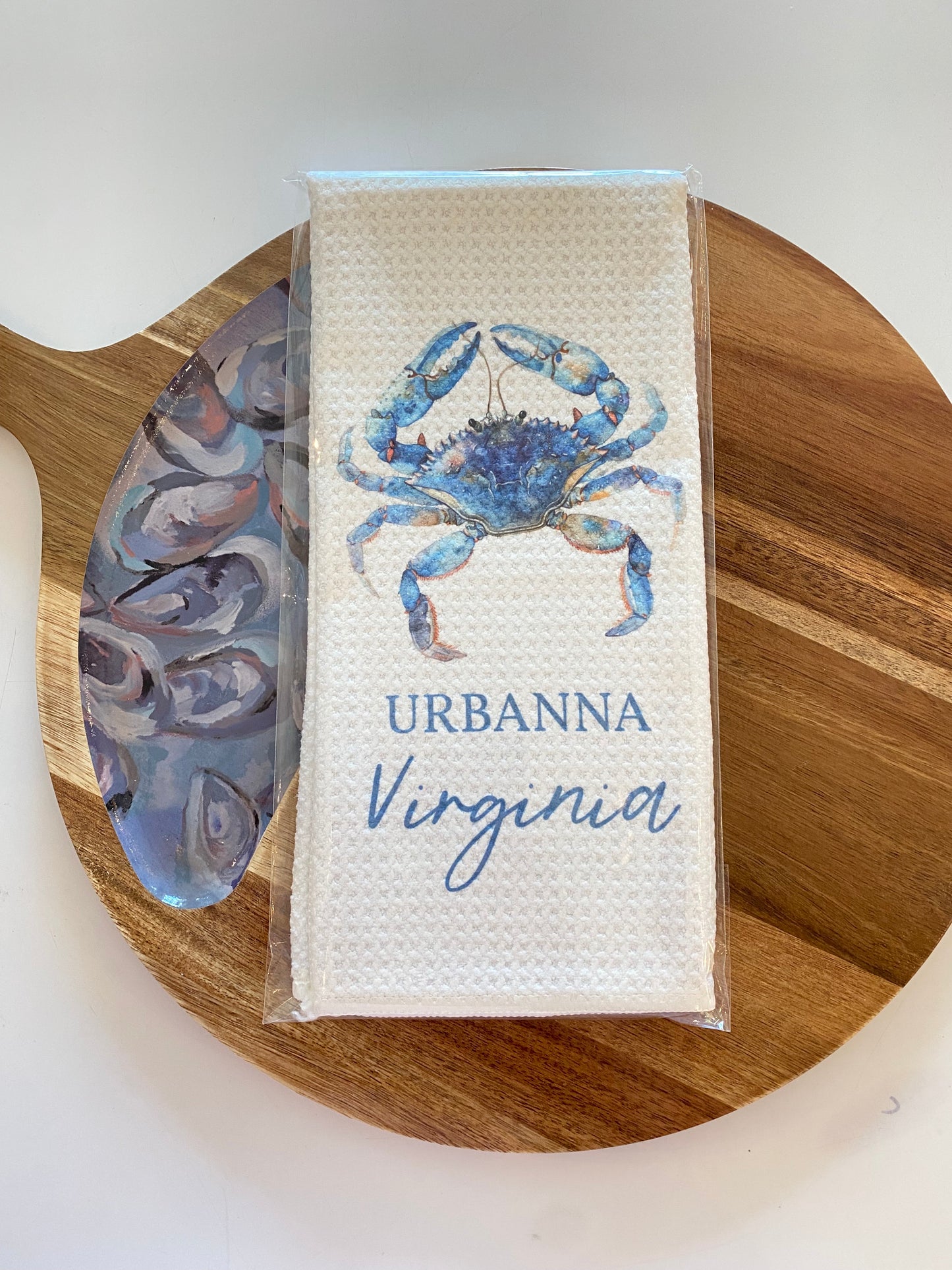CRAB TOWEL WITH TOWN