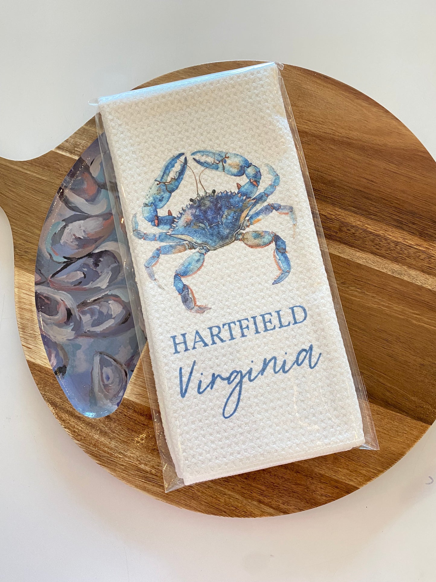 CRAB TOWEL WITH TOWN