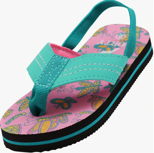 TODDLER FLIP FLOPS FOR KIDS PINK BUTTERFLY