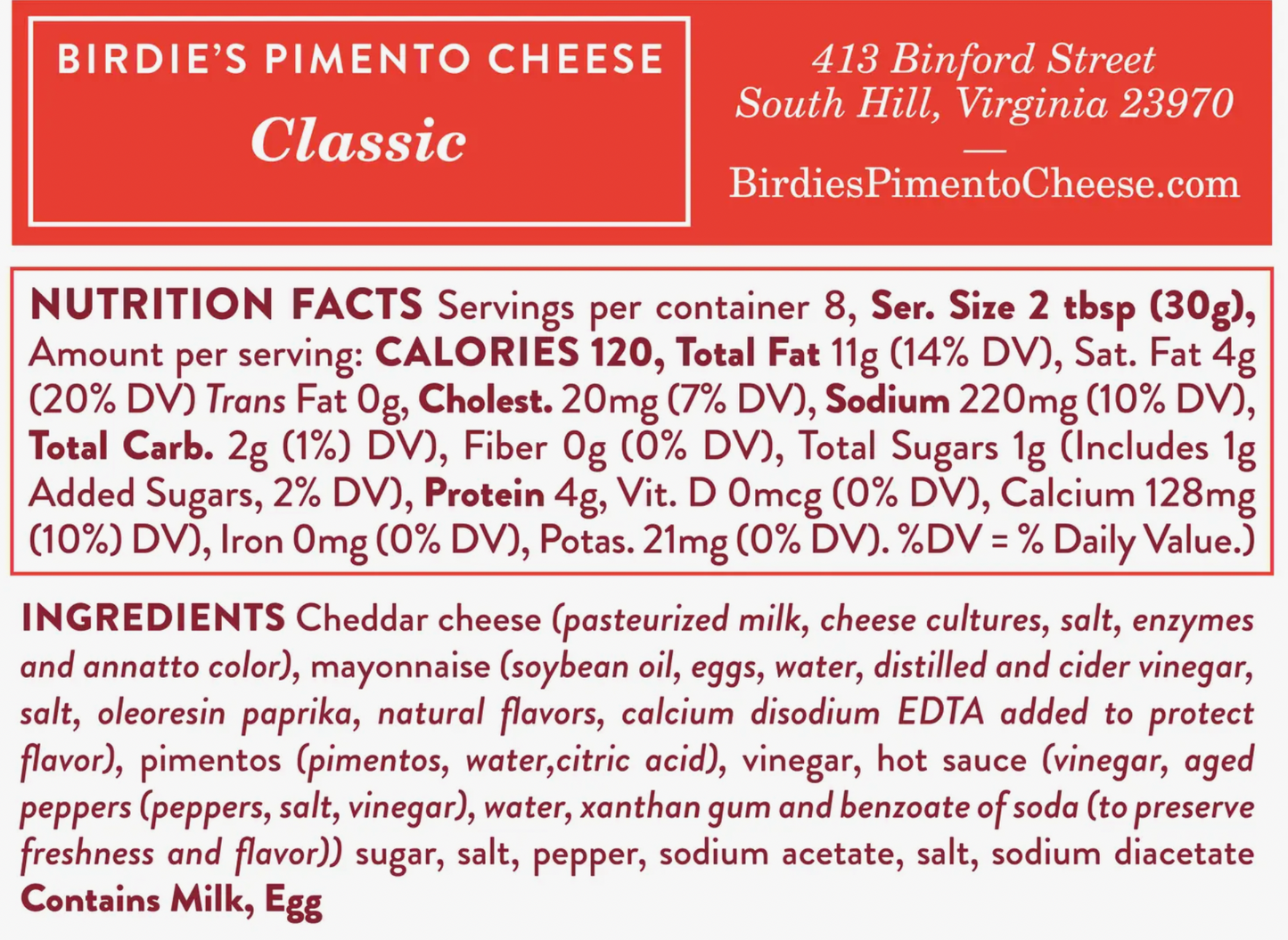 BIRDIE'S PIMENTO CHEESE