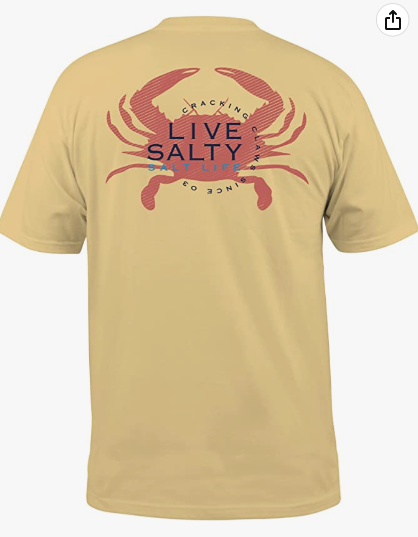 SALT LIFE SHORT SLEEVE BLUE CRAB
