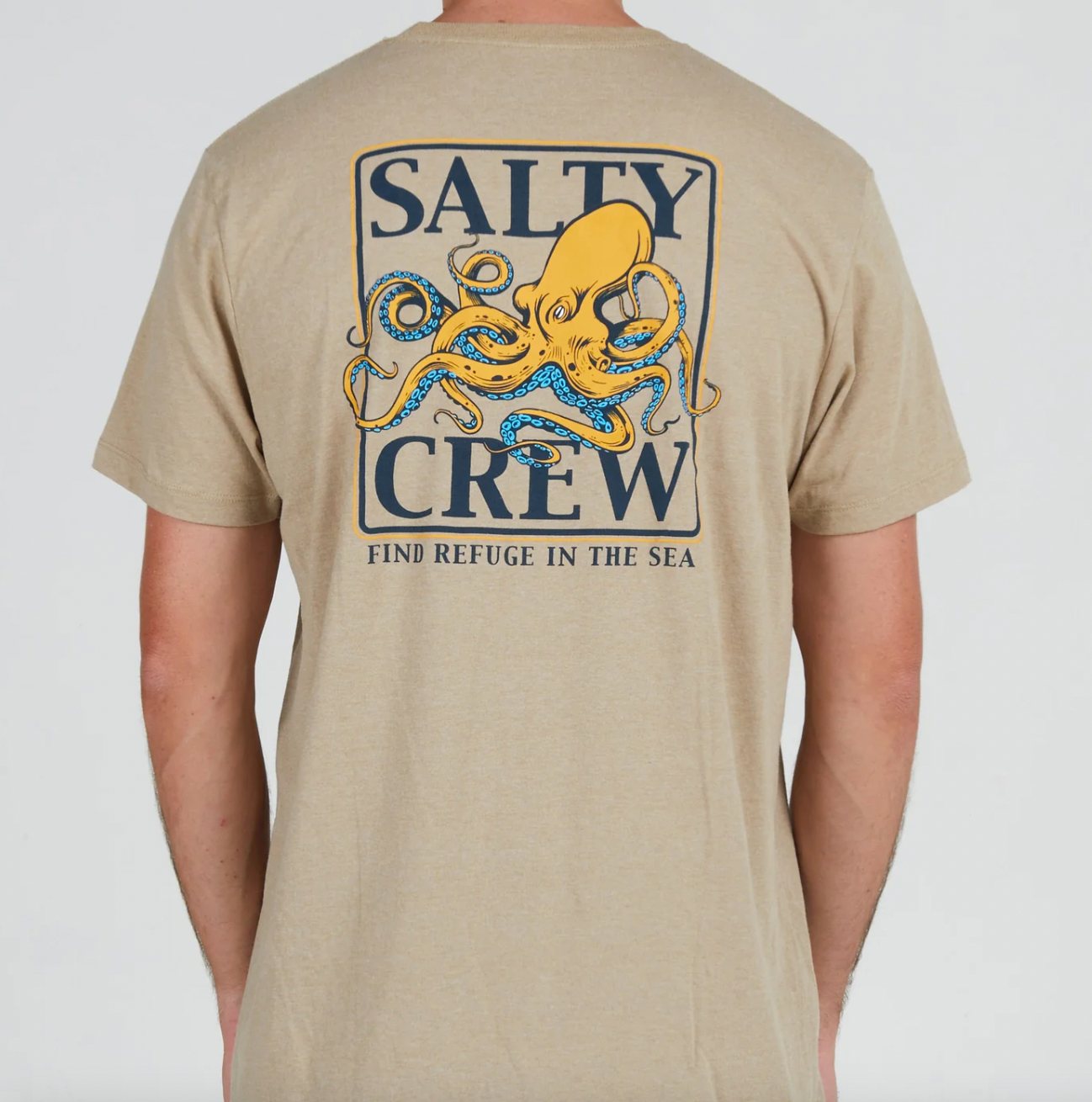 SALTY CREW INK SLINGER CLASSIC S/S TEE KHAKI HEATHER