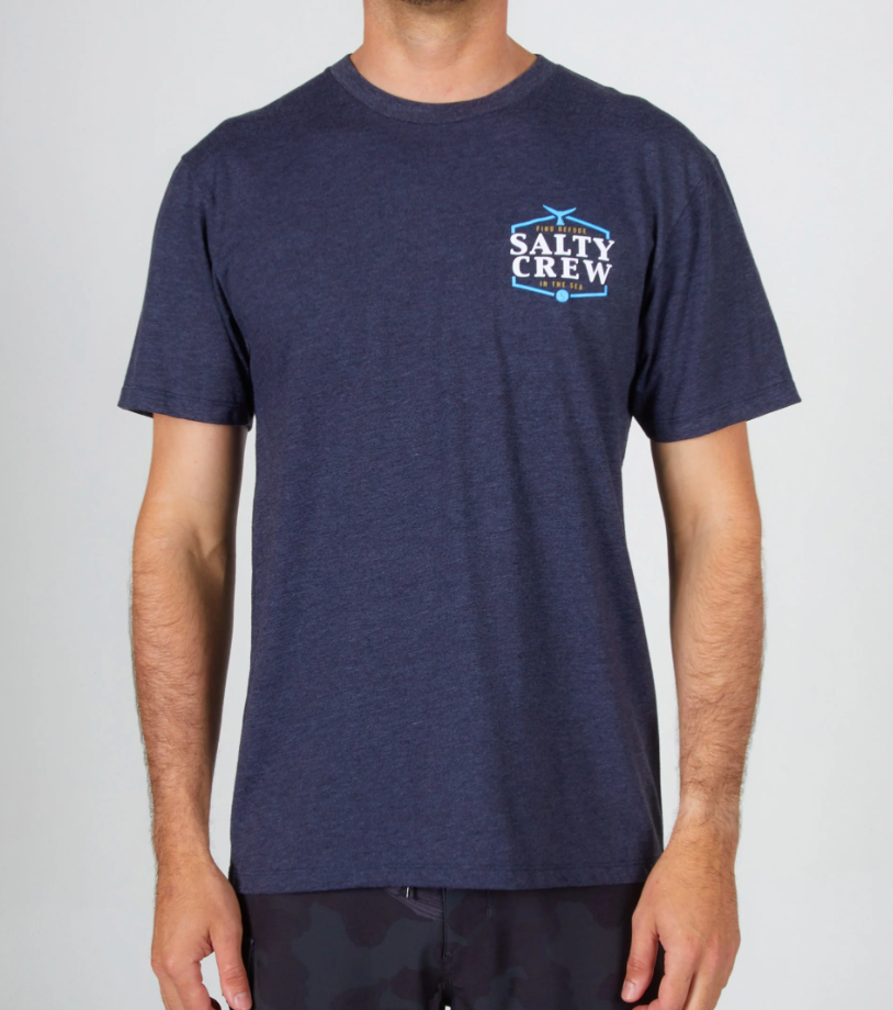 SALTY CREW SKIPJACK PREMIUM S/S TEE NAVY HEATHER