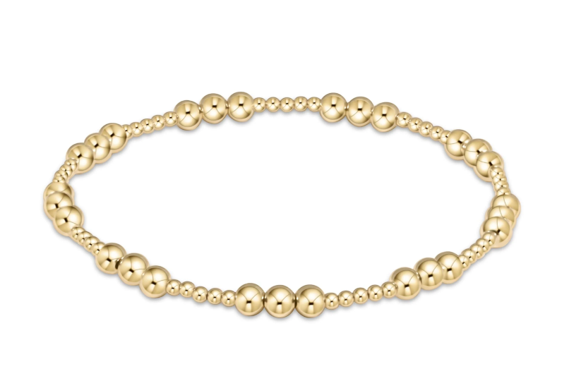 ENEWTON CLASSIC JOY PATTERN 4MM BEAD BRACELET - GOLD**