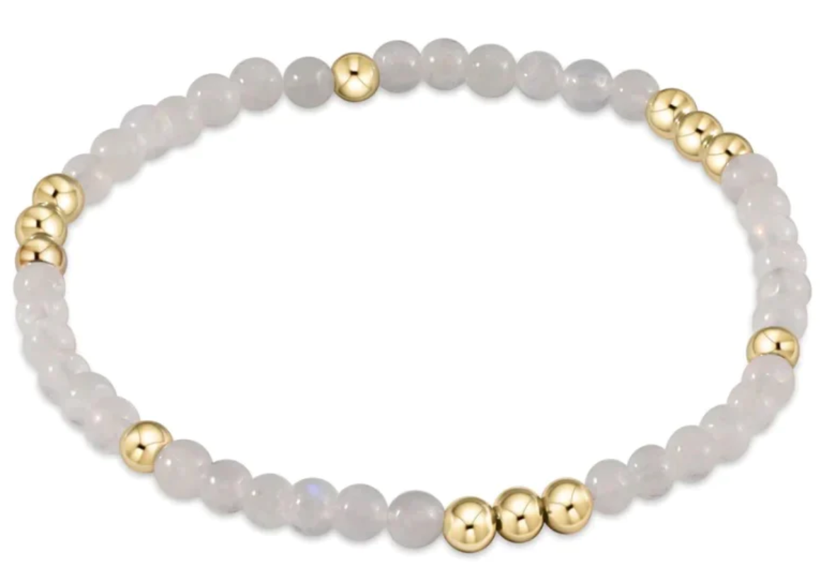 ENEWTON Worthy Pattern 3mm Bead Bracelet - Moonstone***