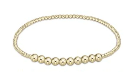 ENEWTON CLASSIC GOLD BEADED BLISS 2MM BEAD BRACELET 4MM GOLD