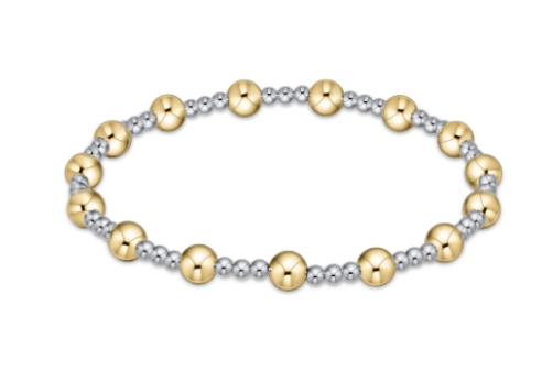 ENEWTON CLASSIC SINCERITY PATTERN 5MM BEAD BRACELET MIXED METAL**