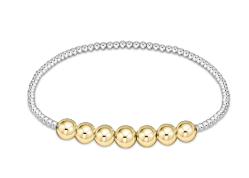ENEWTON CLASSIC BEADED BLISS 3MM BEAD BRACELET 6MM MIXED METAL