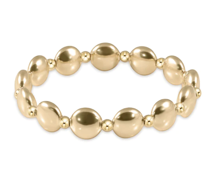 ENEWTON HONESTY GOLD GRATEFUL PATTERN 10MM BEAD BRACELET**