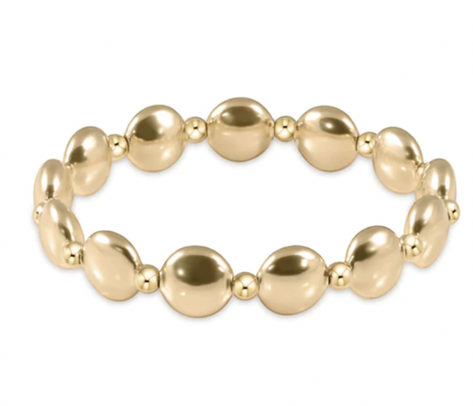 ENEWTON HONESTY GOLD GRATEFUL PATTERN 10MM BEAD BRACELET**