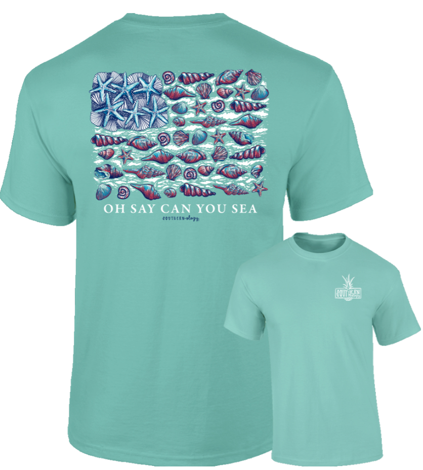 SEASHELL FLAG OH SAY SHORT SLEEVE