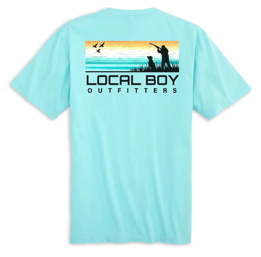 LOCAL BOY OUTFITTERS TAKING AIM AQUA SHORT SLEEVE**