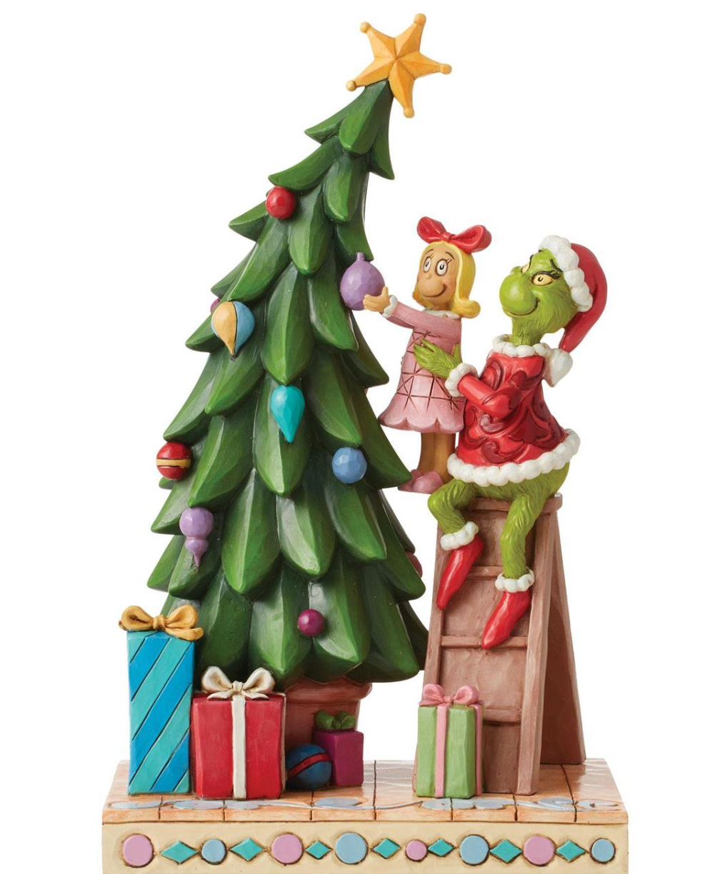 JIM SHORE GRINCH/CINDY DECORATING TREE