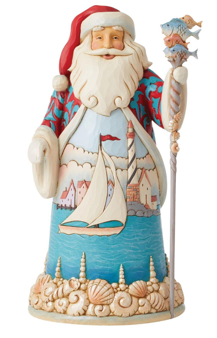 JIM SHORE COASTAL SANTA FIGURINE