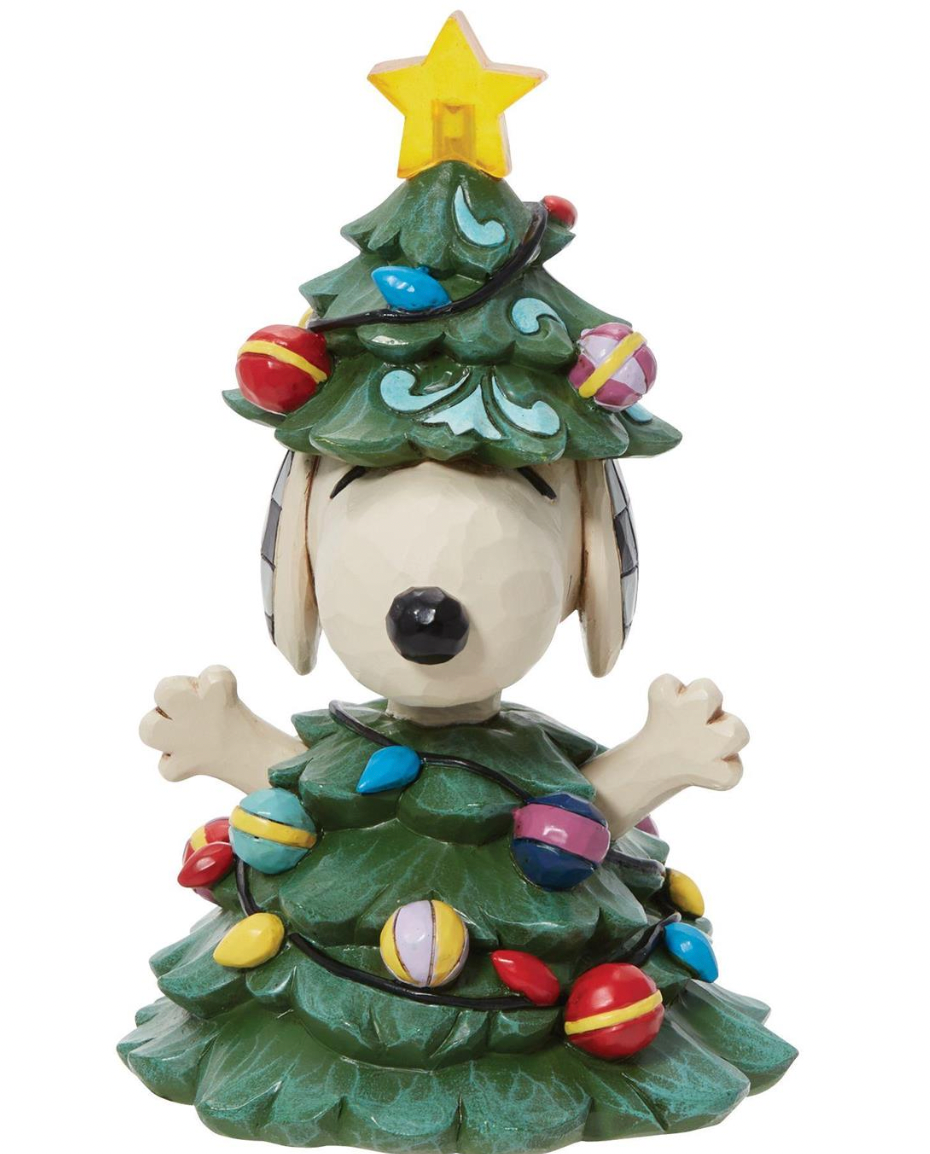JIM SHORE SNOOPY AS CHRISTMAS TREE
