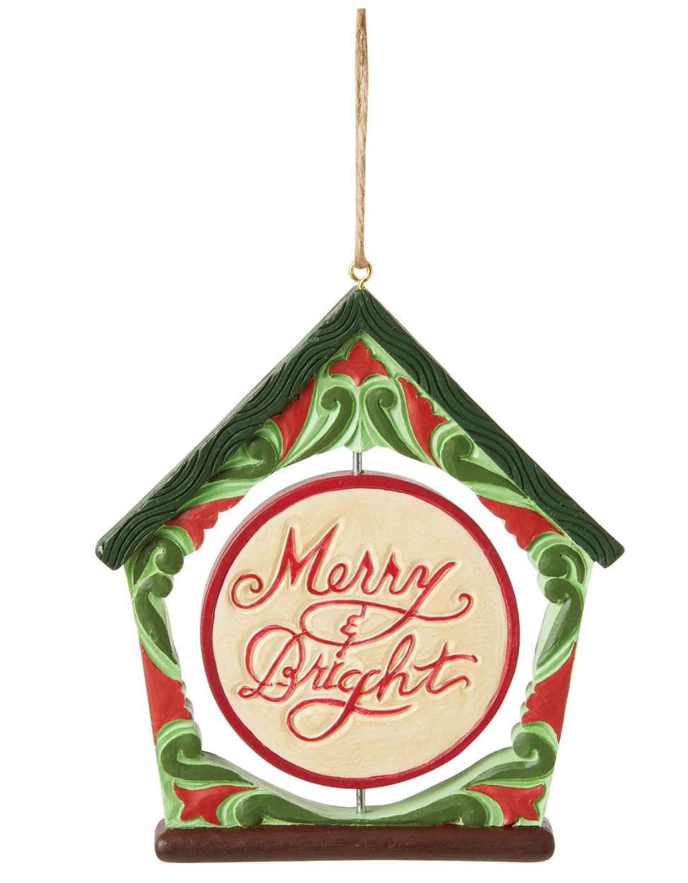JIM SHORE CARDINAL BIRD HOUSE ORNAMENT