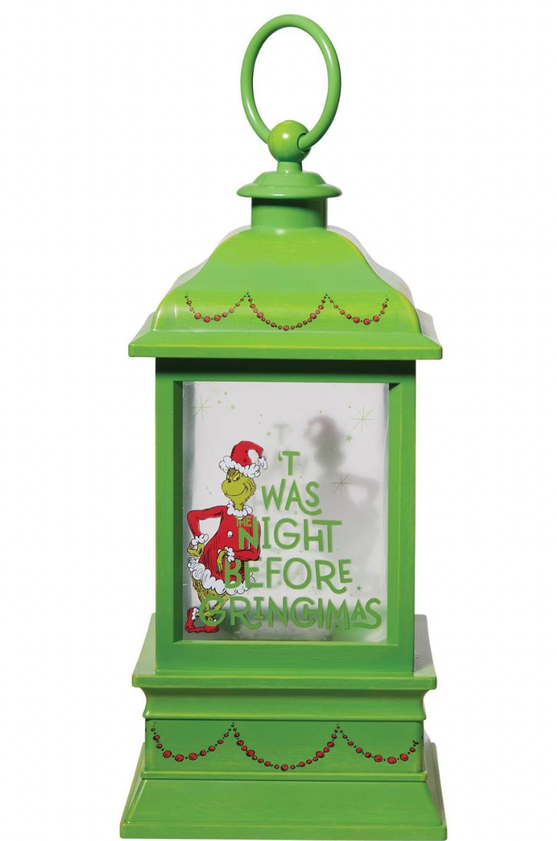 GRINCH HOLIDAY GLITTER LANTERN