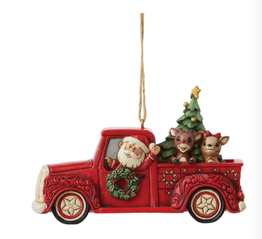 The Grinch Red Truck Christmas Ornament