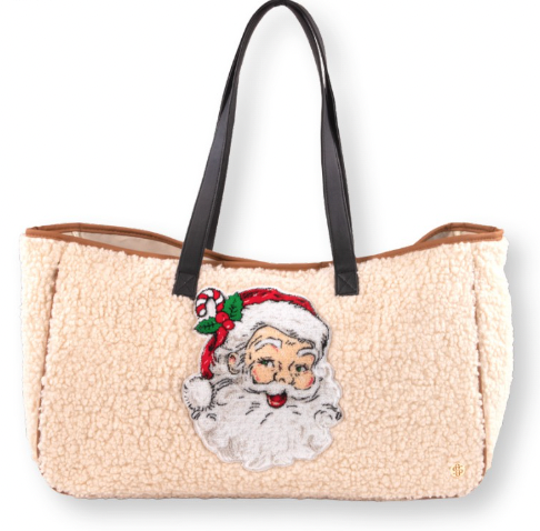 SANTA SHERPA TOTE
