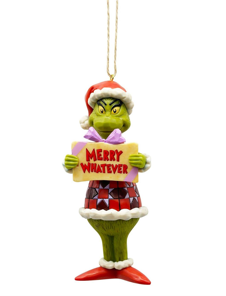 JIM SHORE MERRY WHATEVER GRINCH PVC ORNAMENT