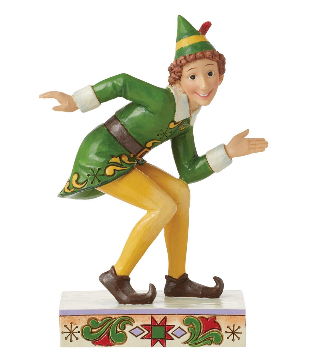JIM SHORE BUDDY ELF IN CROUCHING POSE