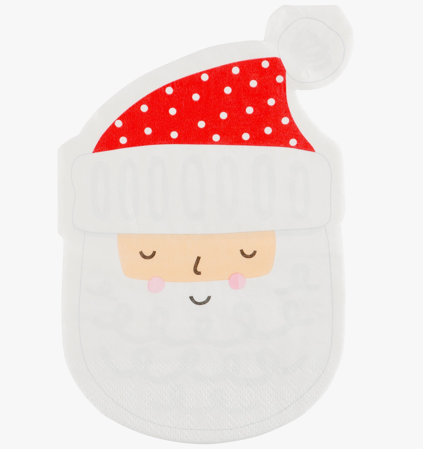 CHRISTMAS TREATS DIE CUT SANTA BEVERAGE NAPKIN