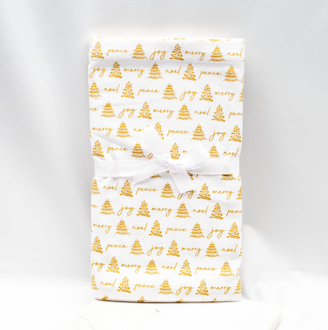 Gold Christmas Tree Wrapping Paper