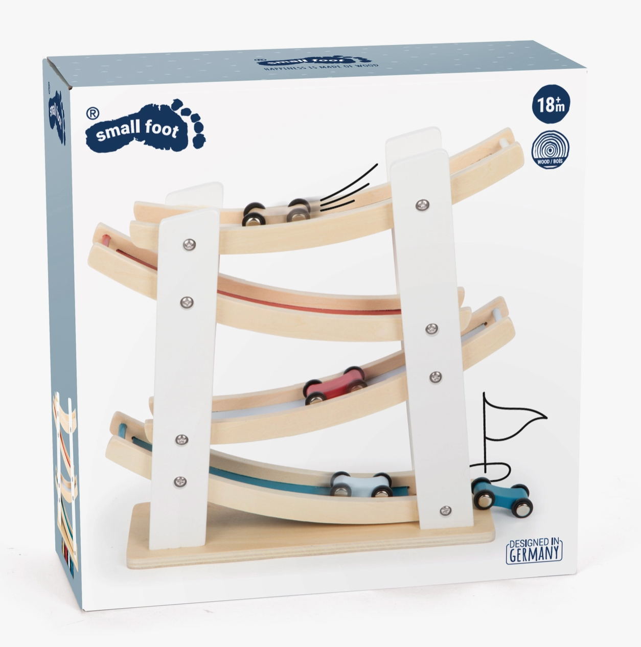 SMALL FOOT WOODEN TOYS CAR RAMP RACING PLAYSET