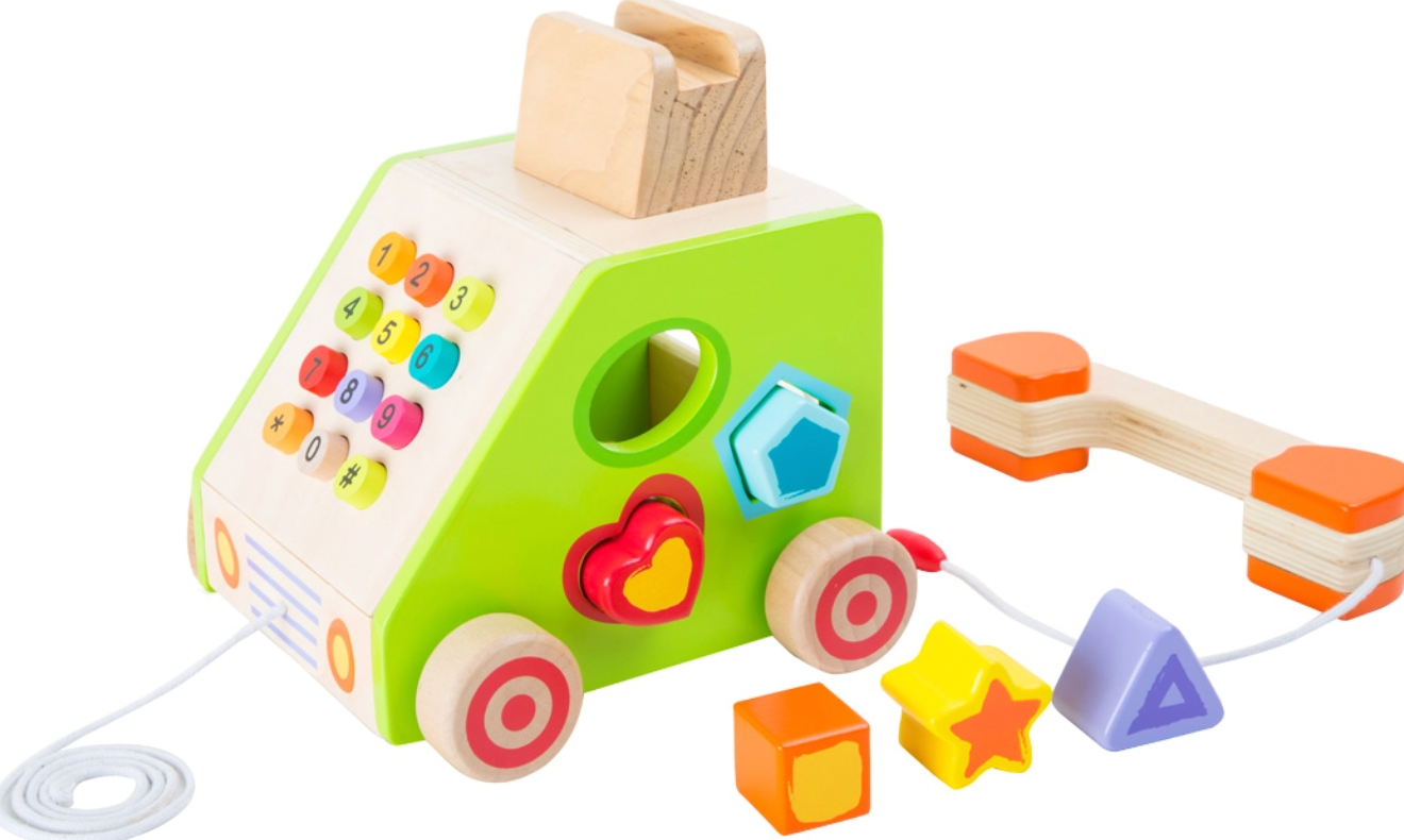 SMALL FOOT WOODEN TOYS TELEPHONE SHAPE SORTER