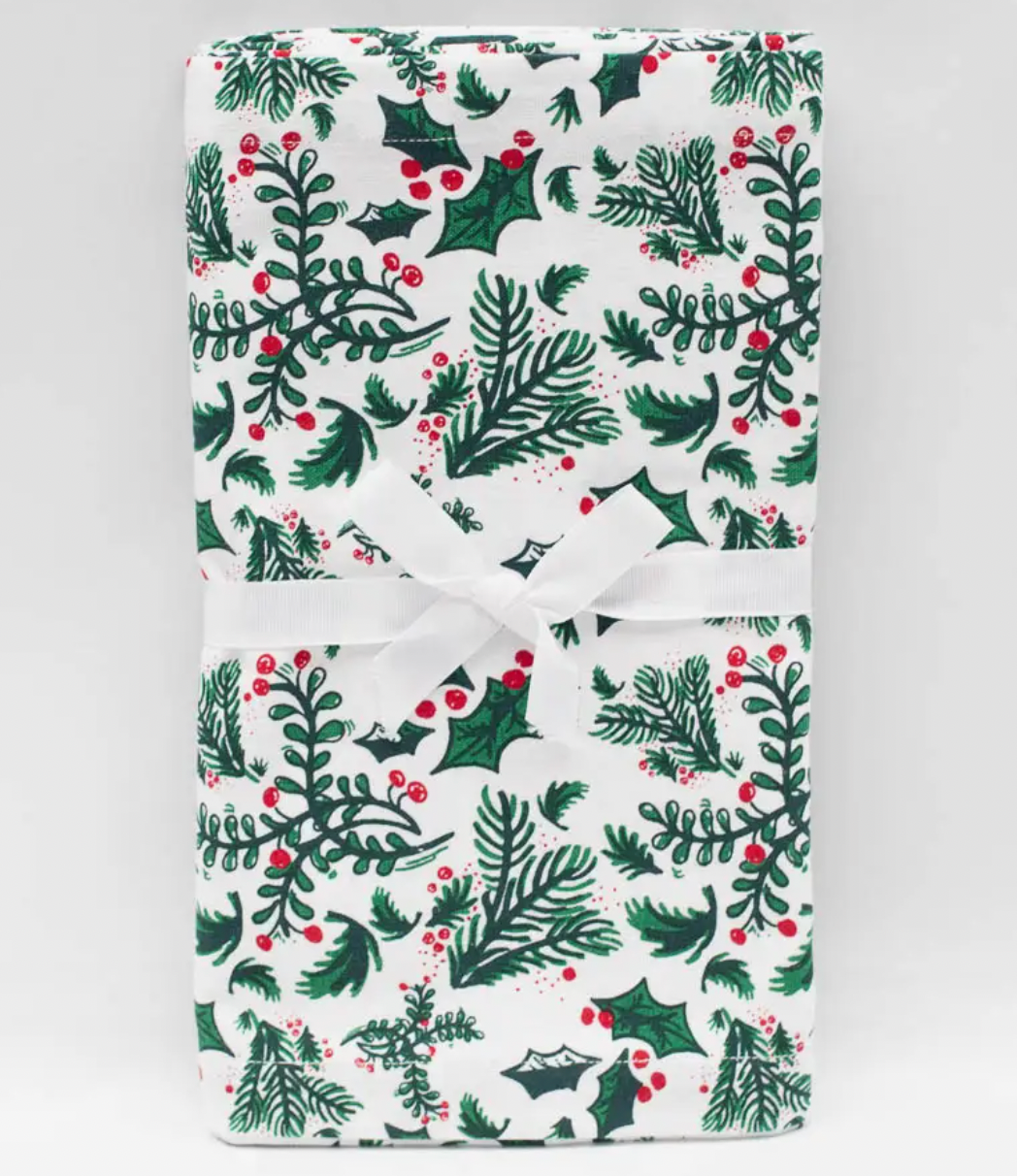 CHRISTMAS SPRUCE RUNNER GREEN/RED 13 X 90