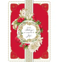 CHRISTMAS HOLIDAY BOXED GREETINGS GOOD CARD TIDINGS 10 CT