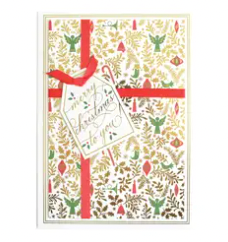 CHRISTMAS HOLIDAY BOXED GREETING CARD TOSSED ICONS