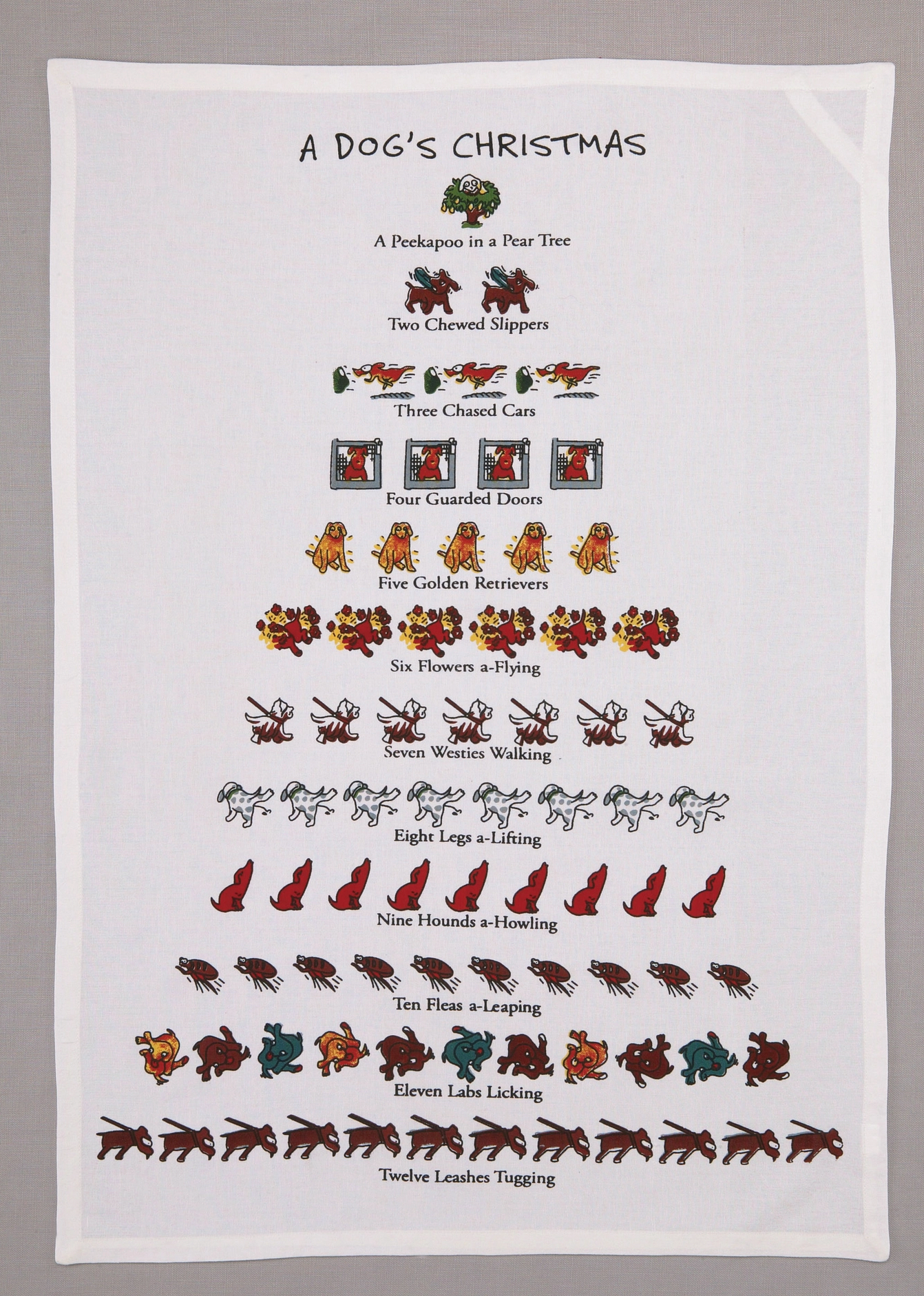 A DOG'S CHRISTMAS KITCHEN TOWEL