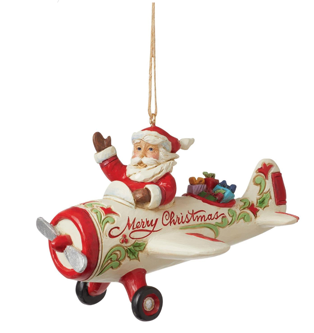 Flying Santa Christmas Ornament