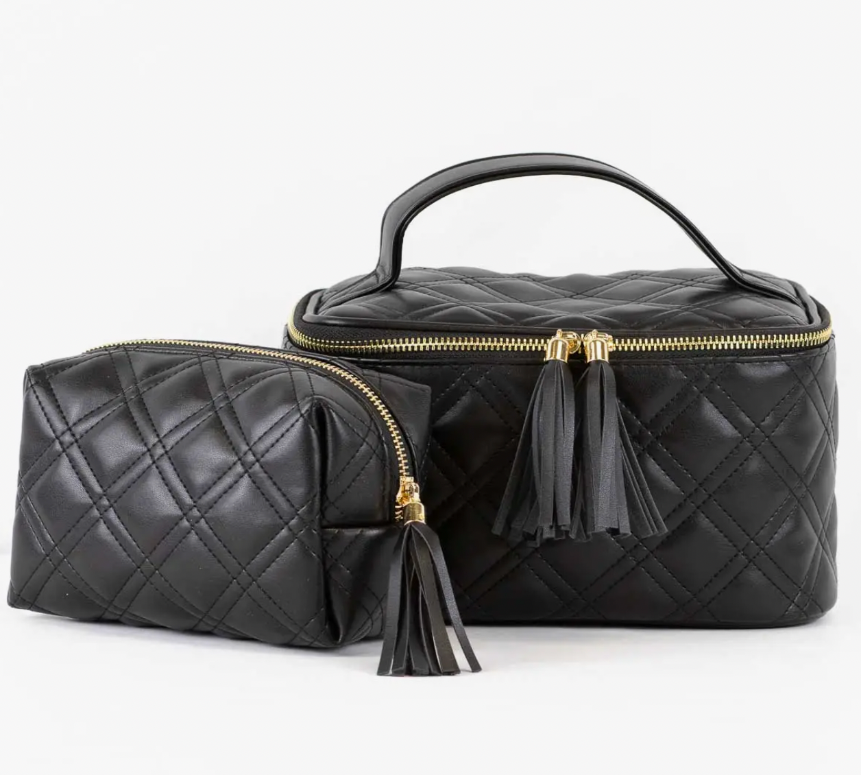 BRIGHTON QUILTED TRAIN CASE BLACK