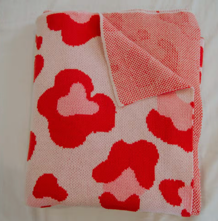 PINK LEOPARD OVERSIZED BLANKET