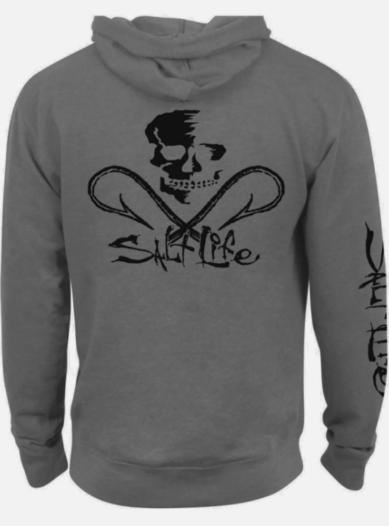 SALT LIFE SKULL AND HOOKS HOODIE