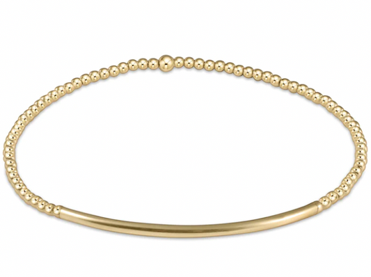 ENEWTON CLASSIC GOLD 2MM BEAD BRACELET BLISS BAR GOLD
