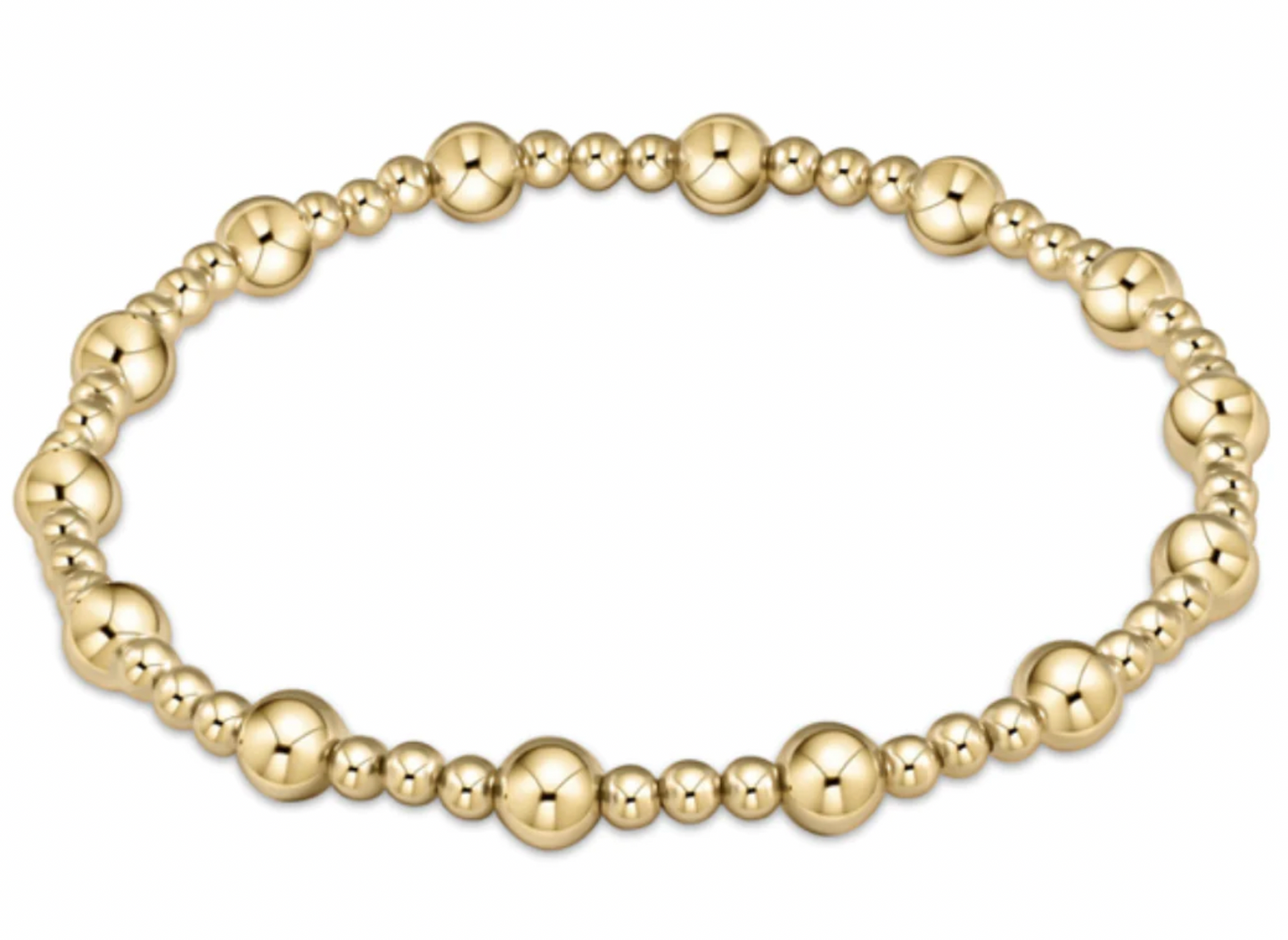 ENEWTON CLASSIC SINCERITY PATTERN 5 MM BEAD BRACELET GOLD