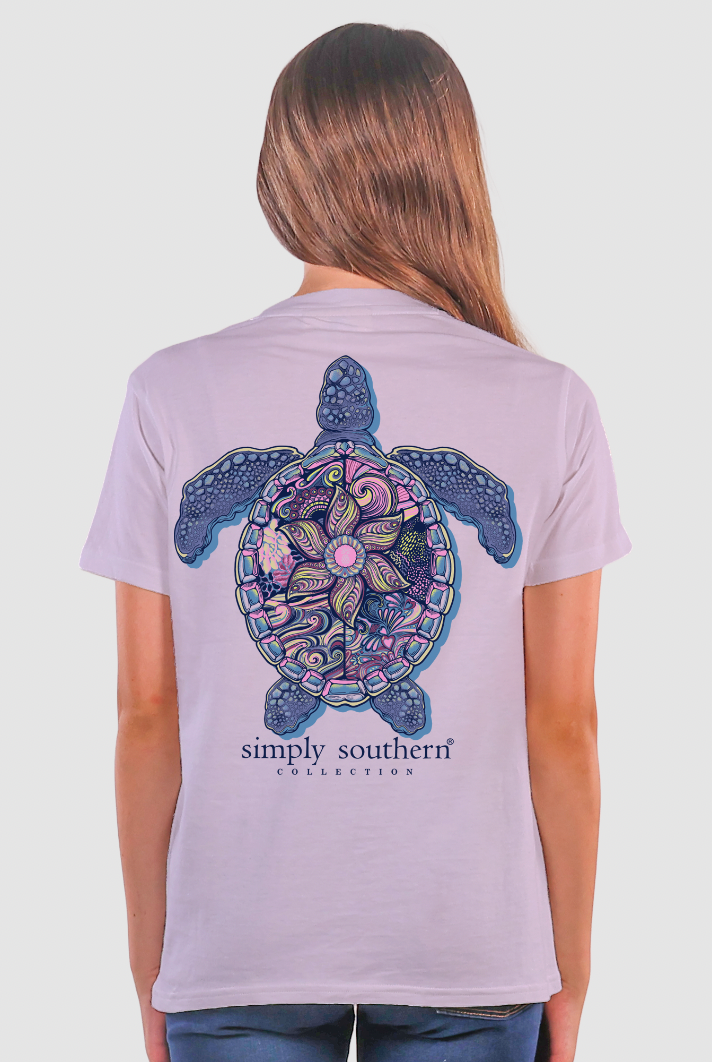 SIMPLY SOUTHERN YOUTH TRACK MANDALA TURTLE SHORT SLEEVE