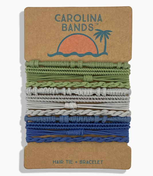 CAROLINA BANDS BOHO HAIR TIE + BRACELETS SET OF 12