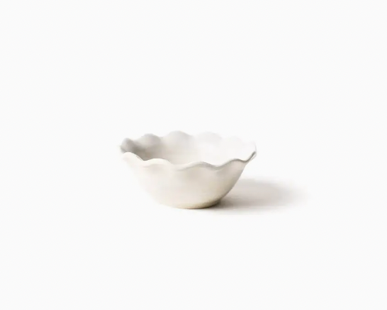 SIGNATURE WHITE RUFFLE DIPPING BOWL