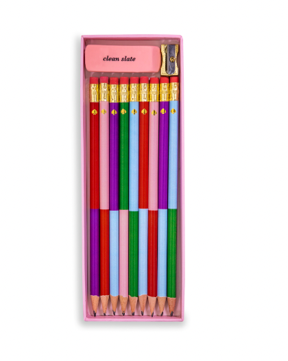 KATE SPADE COLOR BLOCK PENCIL SET
