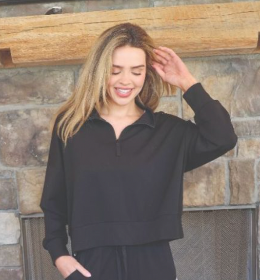SIMPLY SOUTHERN BLACK QUARTER ZIP