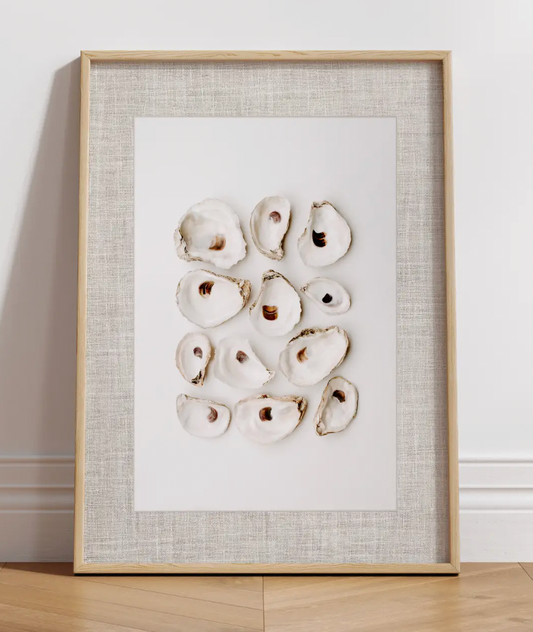 NATURAL OYSTER PRINT & FRAME