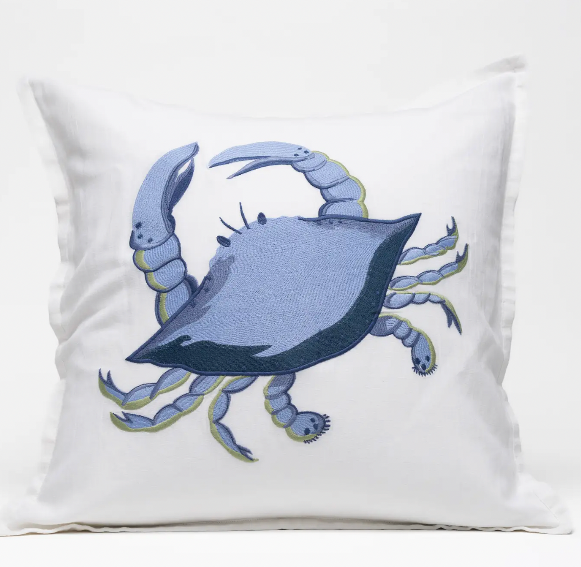 BLUE CRAB LARGE SQUARE PILLOW