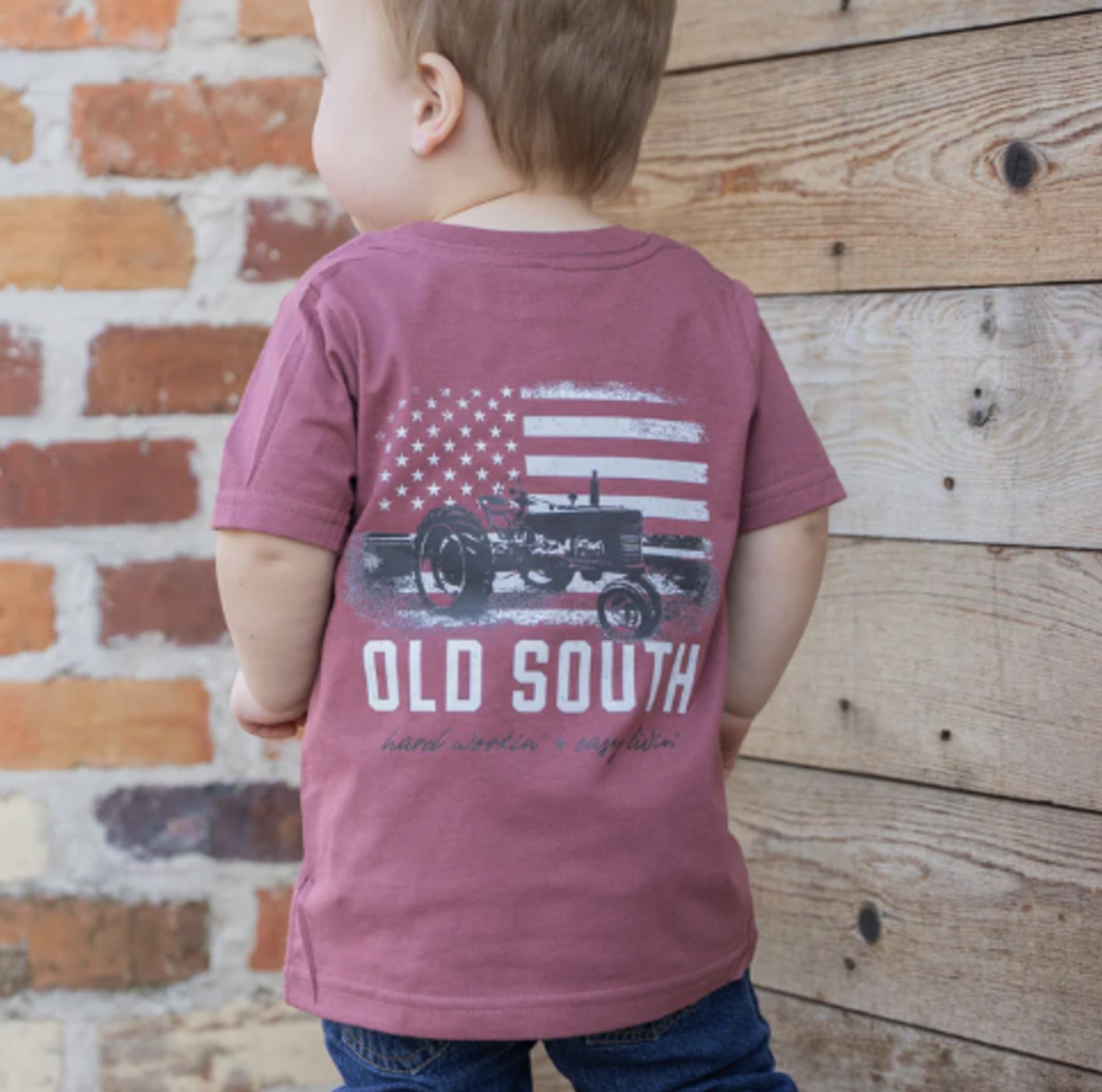 OLD SOUTH YOUTH TRACTOR ROUGE SHORT SLEEVE SHIRT