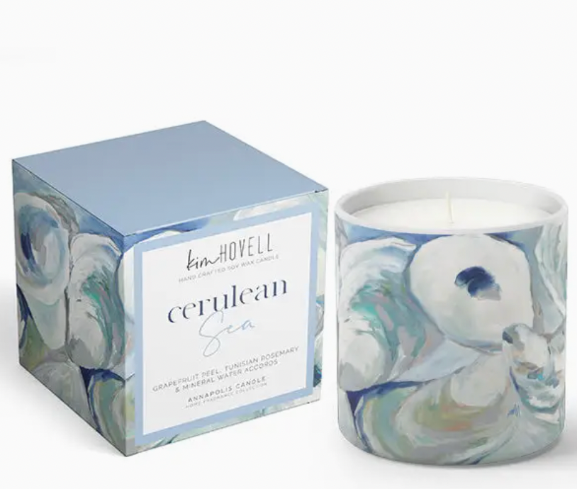 KIM HOVELL CERULEAN SEA BOXED CANDLE